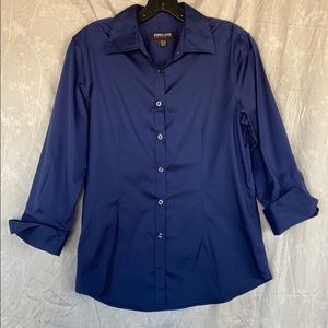Kirkland dark blue button down shirt size S